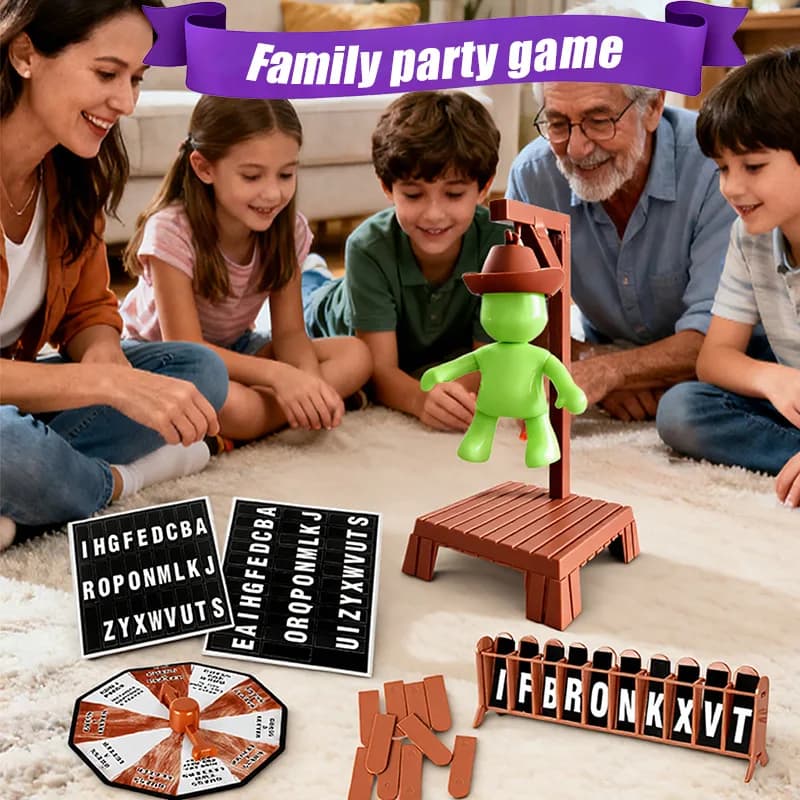 Gioco da tavolo Hangman magnetico da cowboy Gioco da tavolo da viaggio Parola misteriosa Indovina prima di Hank Falls con intrattenimento di vendita caldo per bambole
