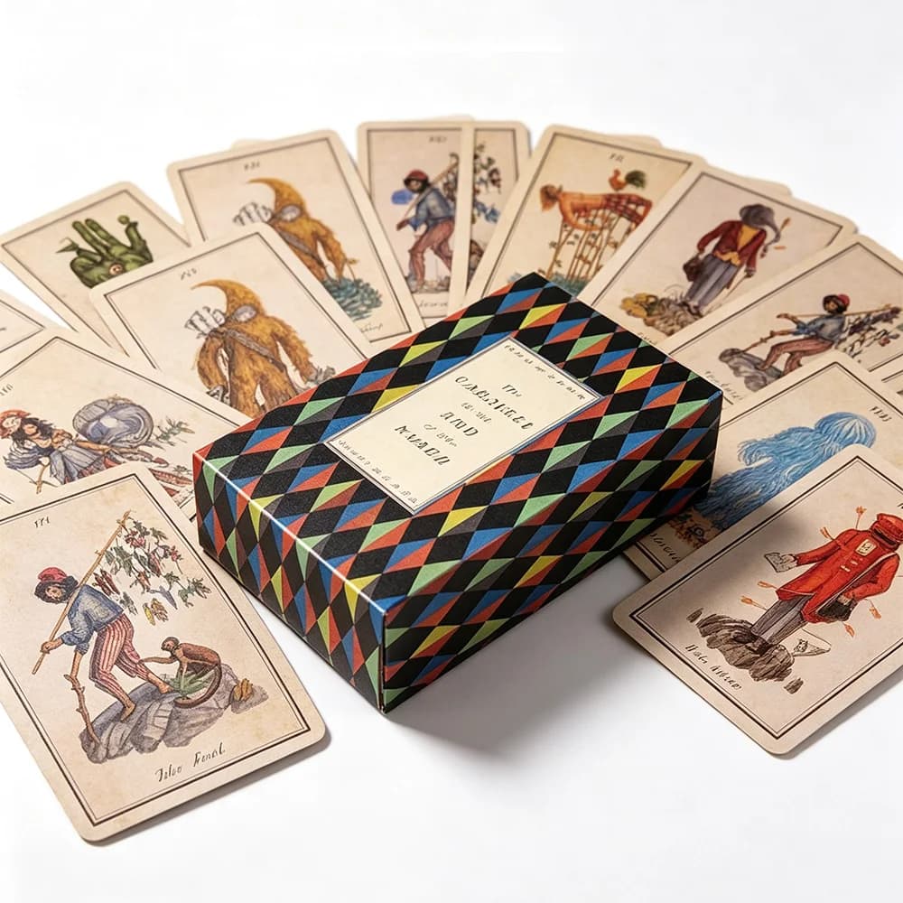 The Carnival at the End of the World Tarot Deck, 78 Vintage Illustration Tarot Cards, Divination Spiritual Game Collectible Gift