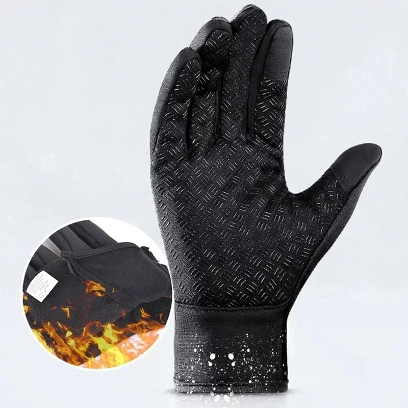 Guanti da moto per bicicletta Sport all'aria aperta Corsa da viaggio Guanti da sci Campeggio Escursionismo Autunno Inverno Guanti con cerniera per touch screen