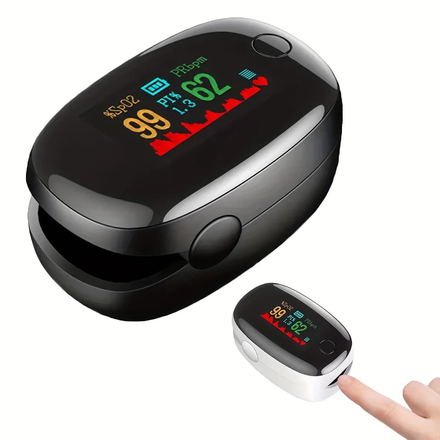 Digital Finger Pulse Oximeter LED Color Display Auto SPO2 Blood Oxygen Saturation PR Heart Rate Blood Oxygen Saturation Monitor