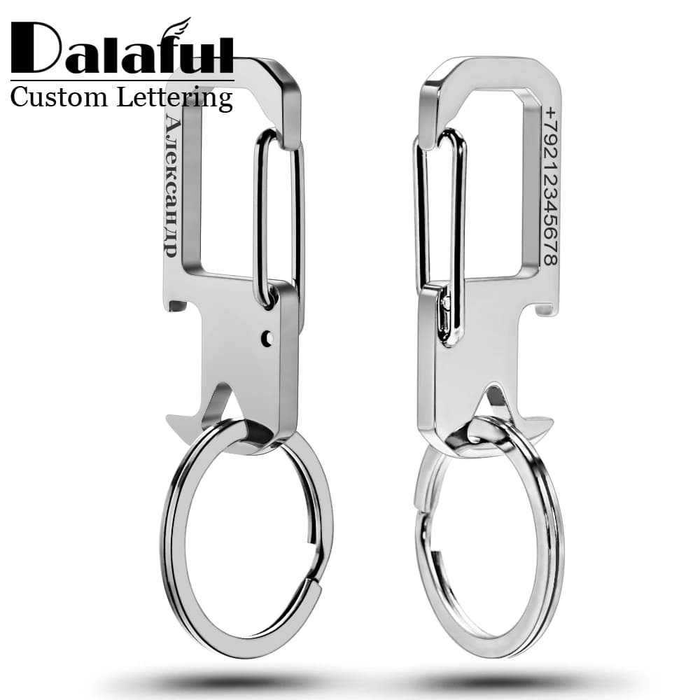 Portachiavi regalo personalizzato in acciaio inossidabile con scritte personalizzate Porta portachiavi alla moda per portachiavi da uomo per auto K428