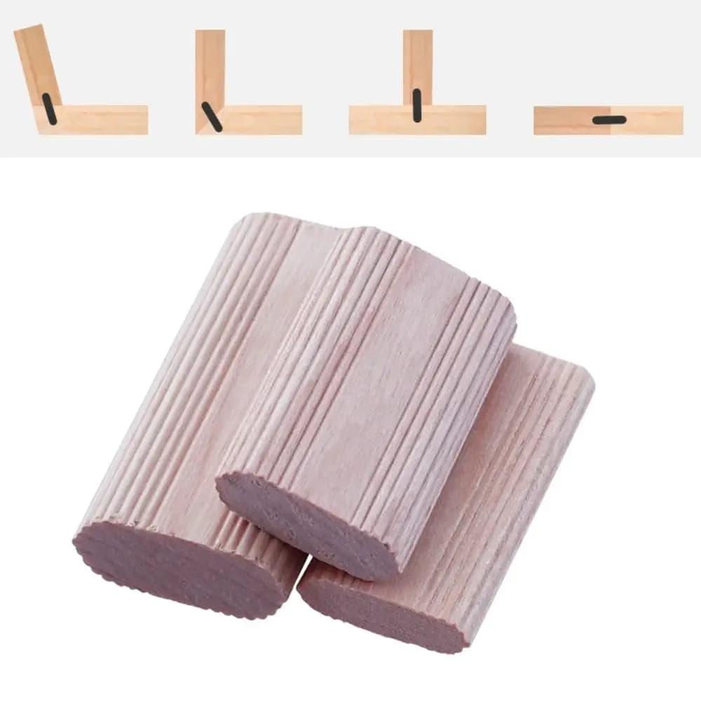50/100Pcs Beech Wood Domino Tenons Positioning Tool DIY Furniture Splicing Connectors Connect Board Block