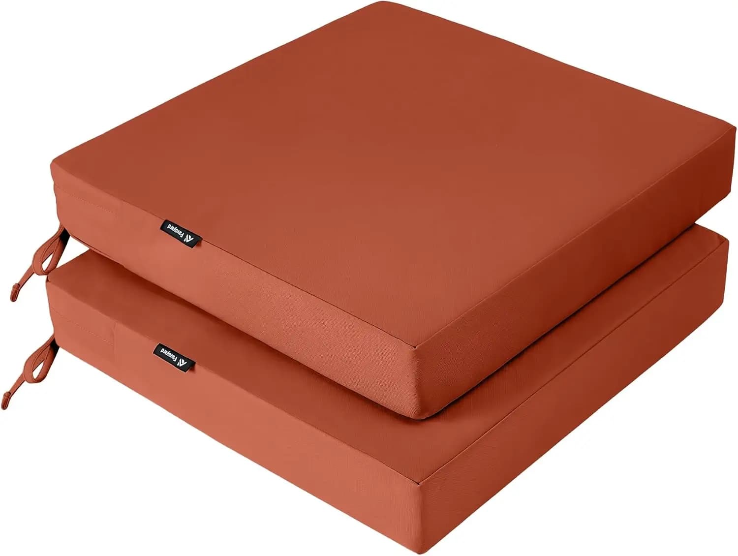 Cuscini Impermeabili per Sedie da Esterno 20x20x3 Pollici con Cinghie Regolabili, Set di 2, Colore Speziato