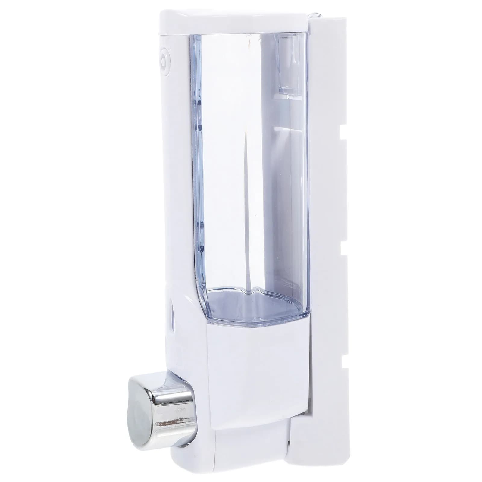 Dispenser di Sapone Liquido a Testa Singola in Plastica ABS, Montaggio a Parete, Pompa per Sapone Schiumogeno per Bagno, Doccia, Lavello Cucina, Senza Perdite