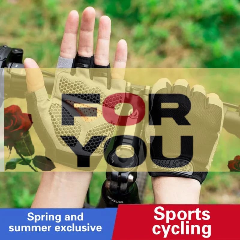 Summer breathable half-slip cycling gloves for men and women, ideal for sports, gym and bike training