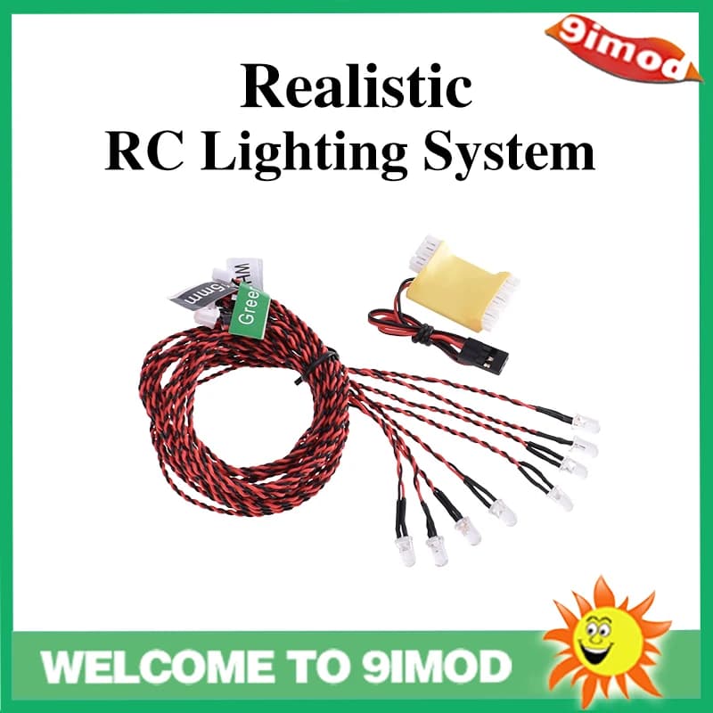 Kit luce LED RC Flash 8 LED per aereo elicottero RC aereo aereo sistema di illuminazione di simulazione realistica