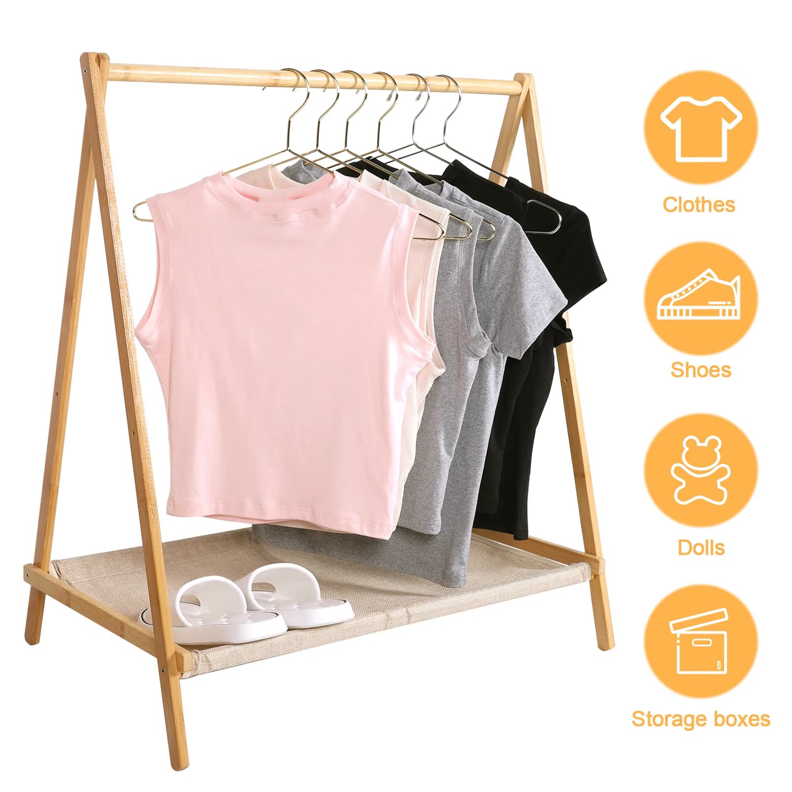 Clothes rack, Armour Organizer with Clothes rack, Coats, Skirts, Shoes and Bags