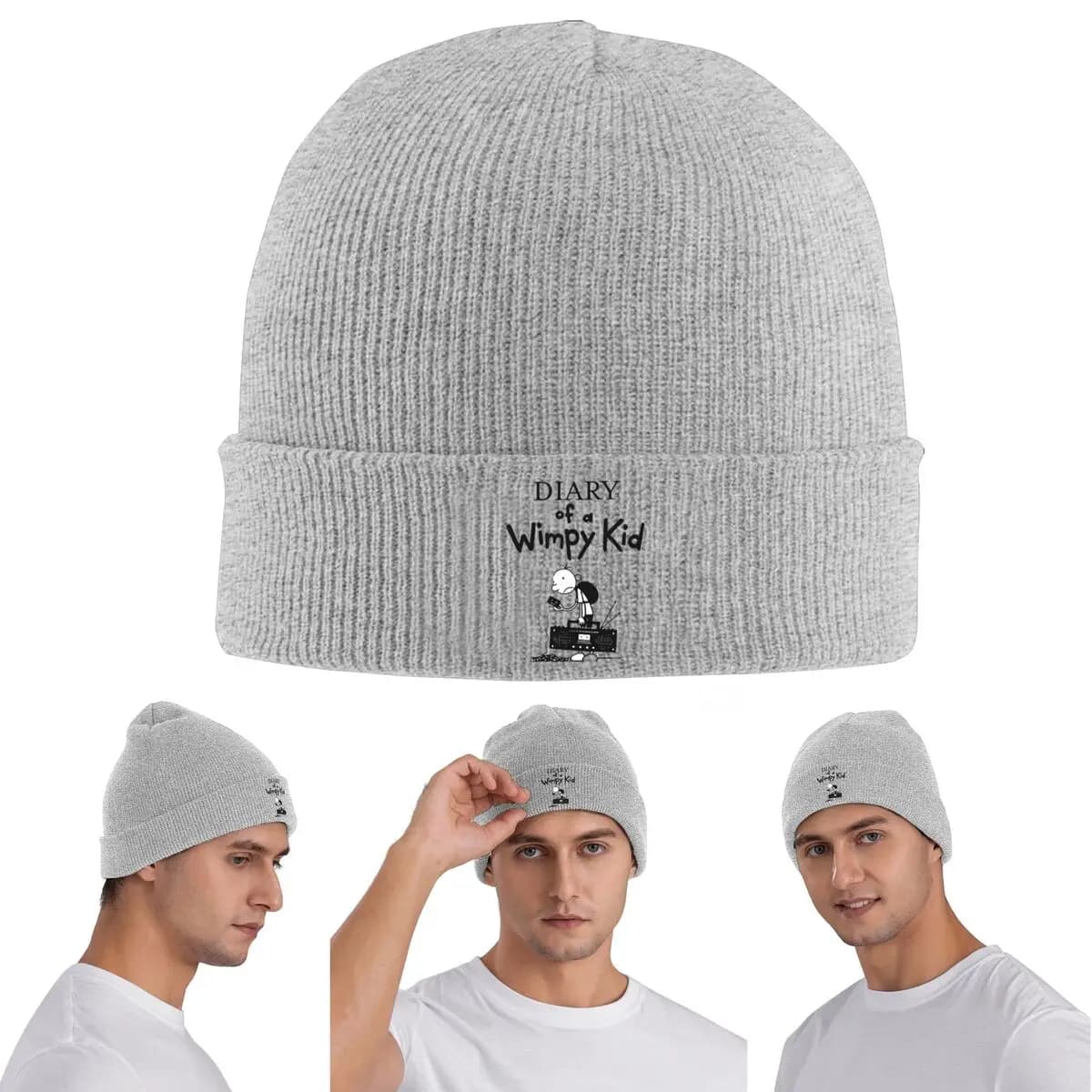 Diario di un bambino Wimpy Berretto lavorato a maglia caldo Cappello invernale lavorato a maglia Skullies Berretti Berretti Hip Hop per unisex
