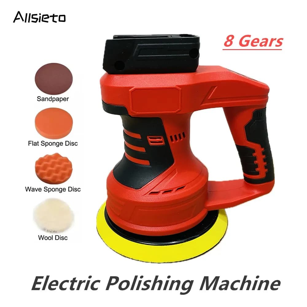 Lucidatrice per auto Ceretta 8 Marce Cordless regolabile Ceretta elettrica Levigatura Sigillatura Smalto Strumento per Milwaukee 18V Batteria
