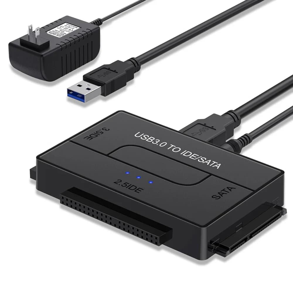 Cavo USB 3.0 a SATA IDE 3 Adattatore SATA a USB Supporto Cavo convertitore HDD SSD esterno da 2,5/3,5 pollici Disco rigido USB 3.0