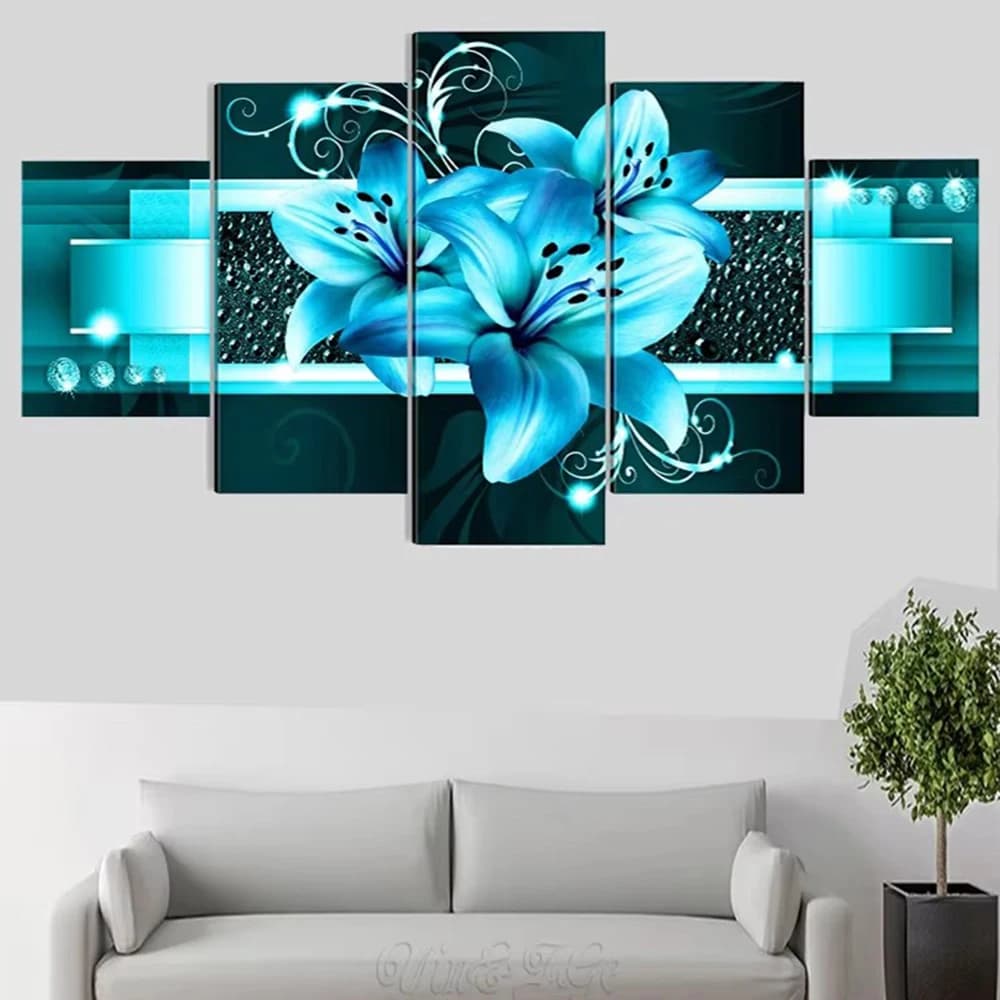 5pcs 5D Diy Diamond embroidery"Pretty flower"Cross Stitch full square diamond painting,puzzle Y4333