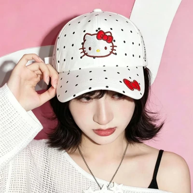 Genuine Hellokitty Adult Baseball Caps Cute Cartoon Duckbill Cap Summer Casual Sunshade Adjustable Sun Hat Gifts For Women