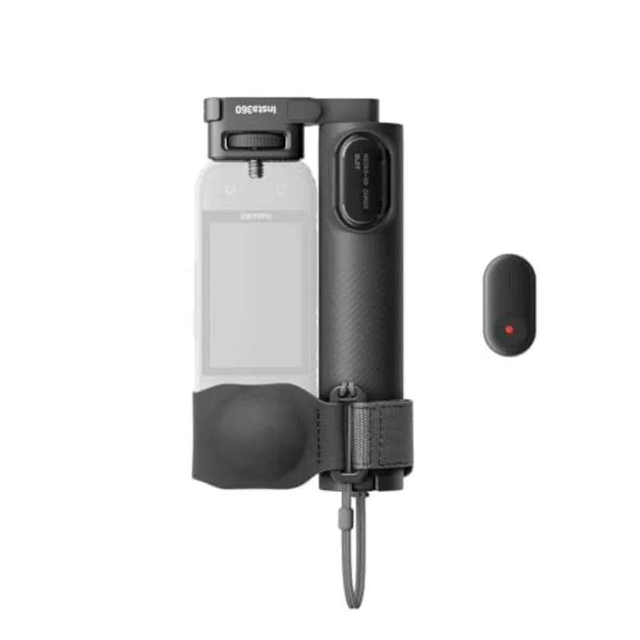 Kit Telecomando Pieghevole 2-in-1 con Asta Invisibile e Treppiede Integrato per Fotocamere d'Azione Insta360 X5 X4 X3 Mini Telecomando