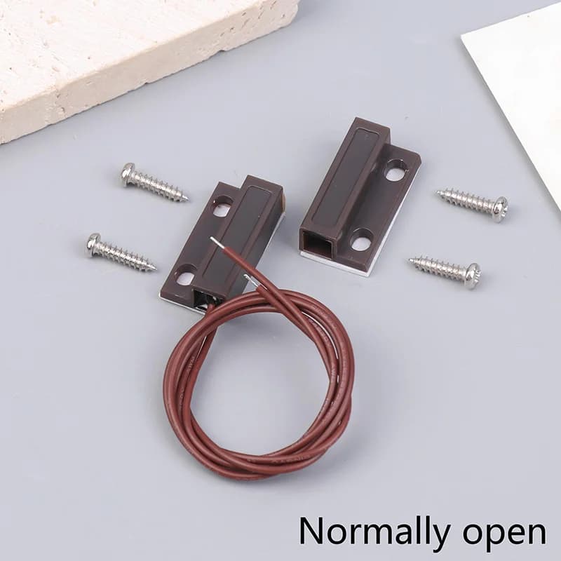 For MC-38A Compatible Wired Door Window Contact Sensor with Stable Reed Switch Performance for Alarm Integration