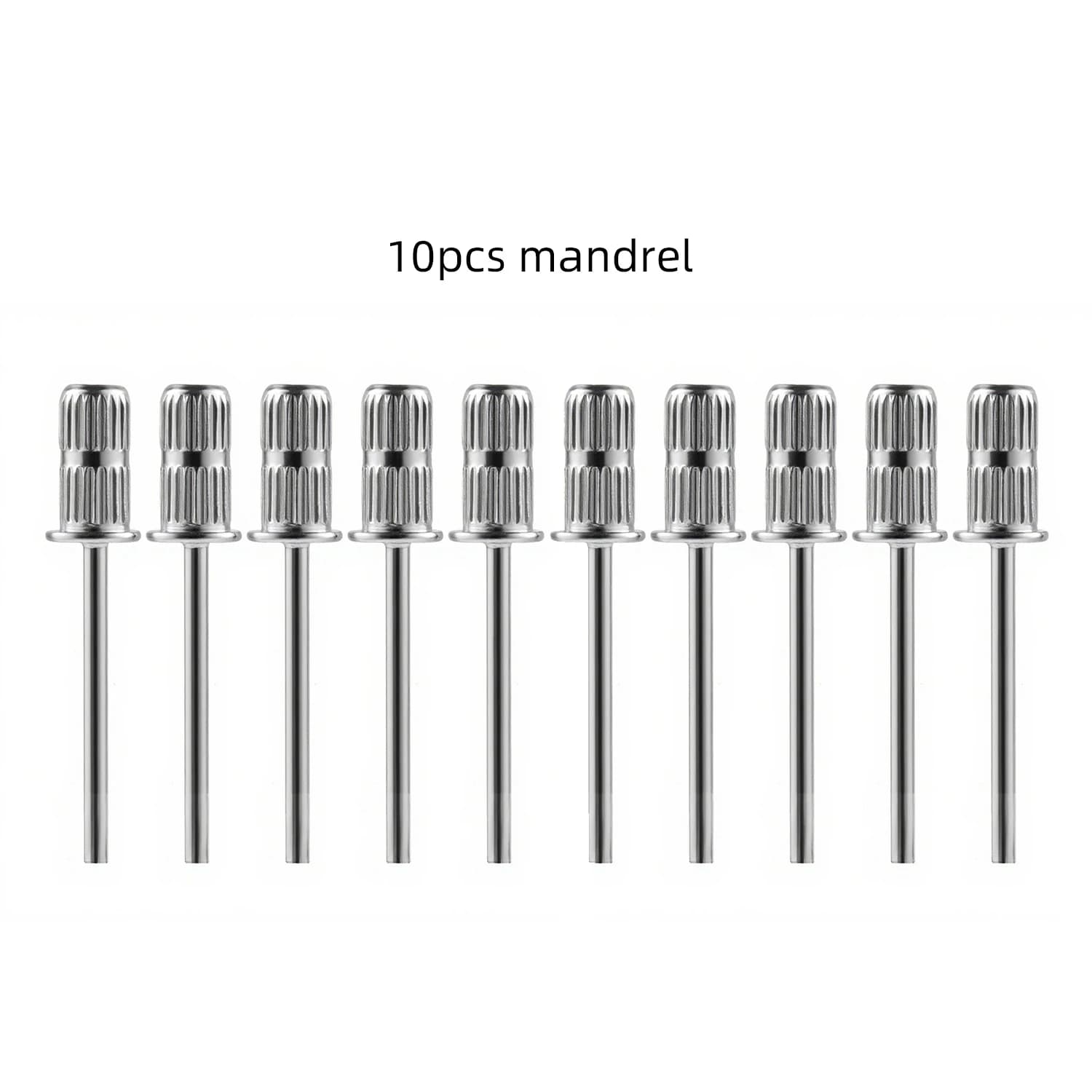 10 pz. Punte Mandrino per Nail Art con Gambo da 3/32”, Fasce Abrasive per Trapano Unghie, Strumenti per Manicure e Pedicure, Accessori per Trapano Unghie