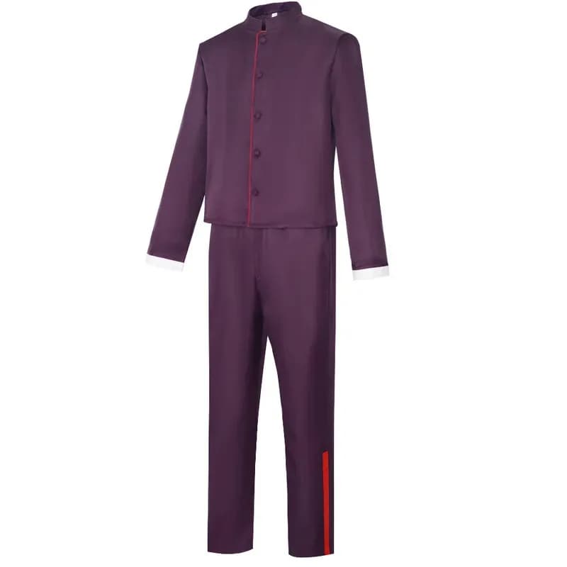 Hotel Zero Halloween Cosply Cosplay Men Purple Suit Waiter Role Play Costumes;2'd,5.h;