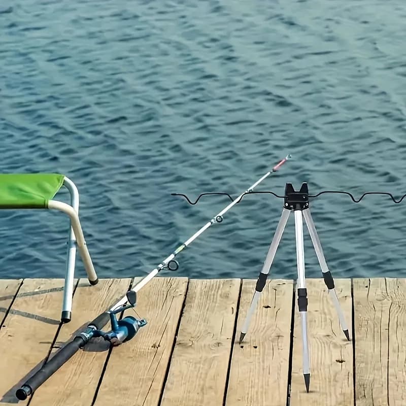 1 pcs telescopic support aluminum alloy for sea fishing rods triangular support for launch rods fishing support for hook fishing
