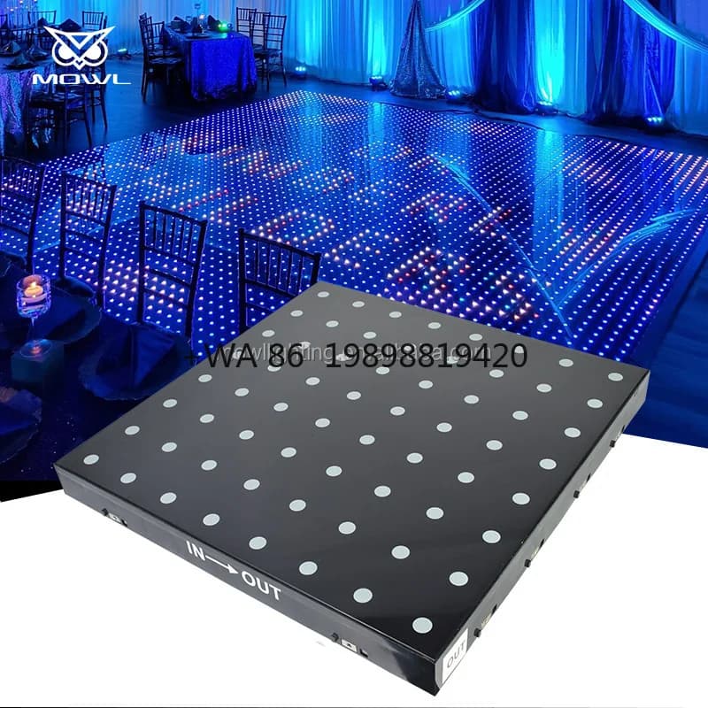 Piastrelle Magnetiche LED per Pista da Ballo, Illuminazione Portatile a Pixel Digitali, Pista da Ballo 3D per Matrimoni