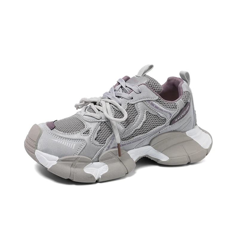 202 Spring Autumn New Fashion Women's Mesh Sneakers Casual Shoes White Couple Dad Shoes Style Flat Sport Anti-slip Size 35-40