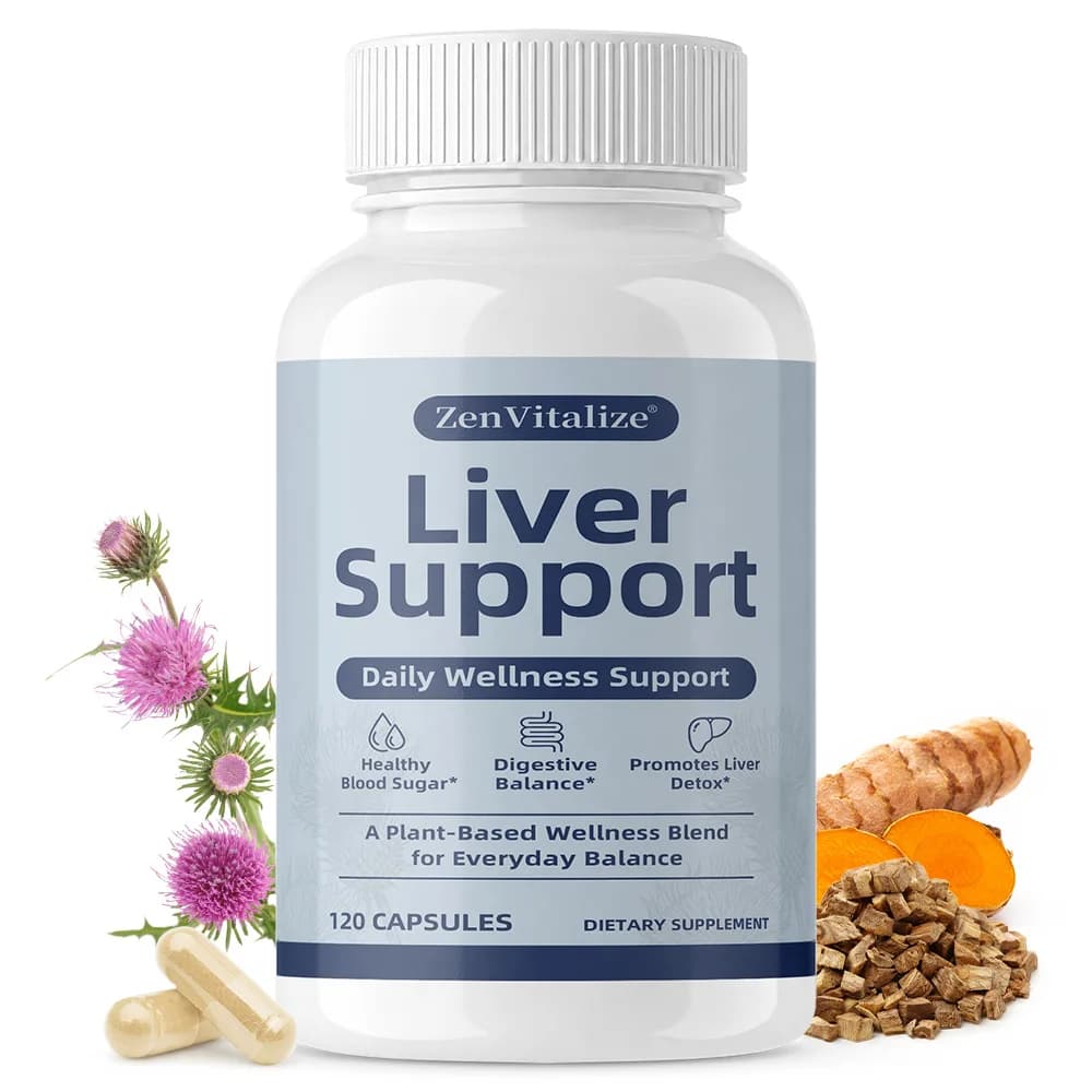 Complesso di Cardo Mariano in Capsule, con Curcuma, Inositolo, Pueraria e Vitamina C, Integratore Antiossidante Quotidiano per il Benessere del Fegato e del Corpo