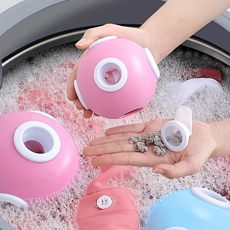 Floating Lint Catcher For Washing Machine Hair Removal Ball Filter Bag Laundry Fur Remover Easy Clean Home BHL1830-FRO