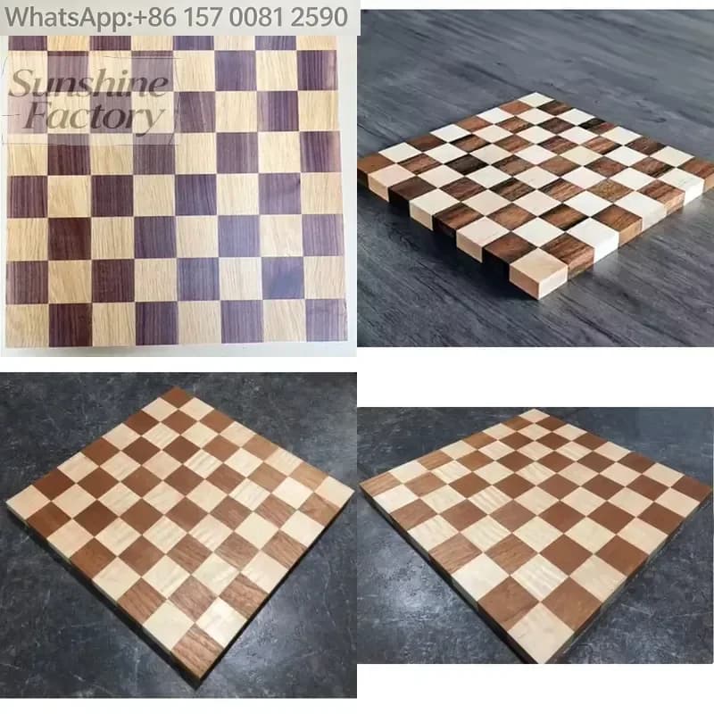 Customized High-quality Wooden Folding Chessboard Chess Set with Color Box Based on Factory Drawings