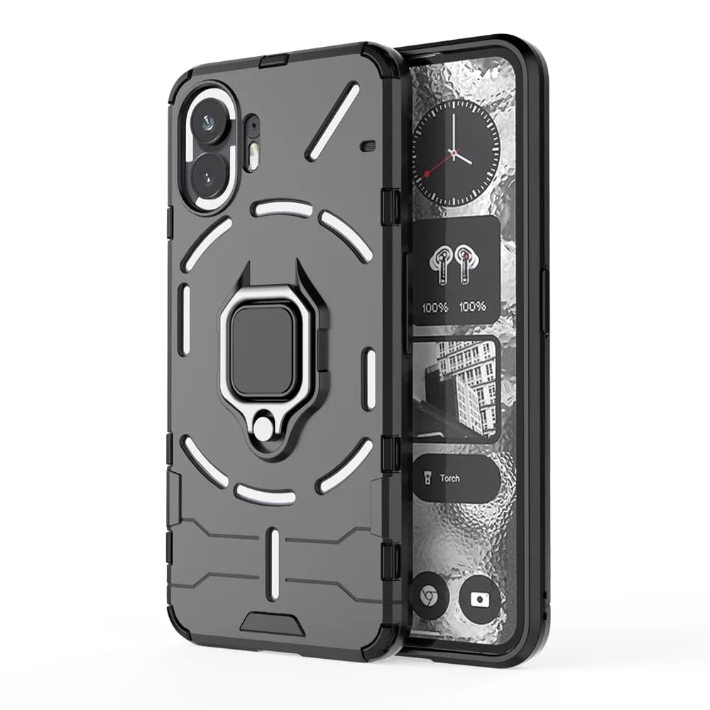 For Nothing Phone 2 Custodia di lusso Anello Cover posteriore Stand Armatura Custodia per telefono antiurto For Nothing Phone2 Due custodie per telefoni
