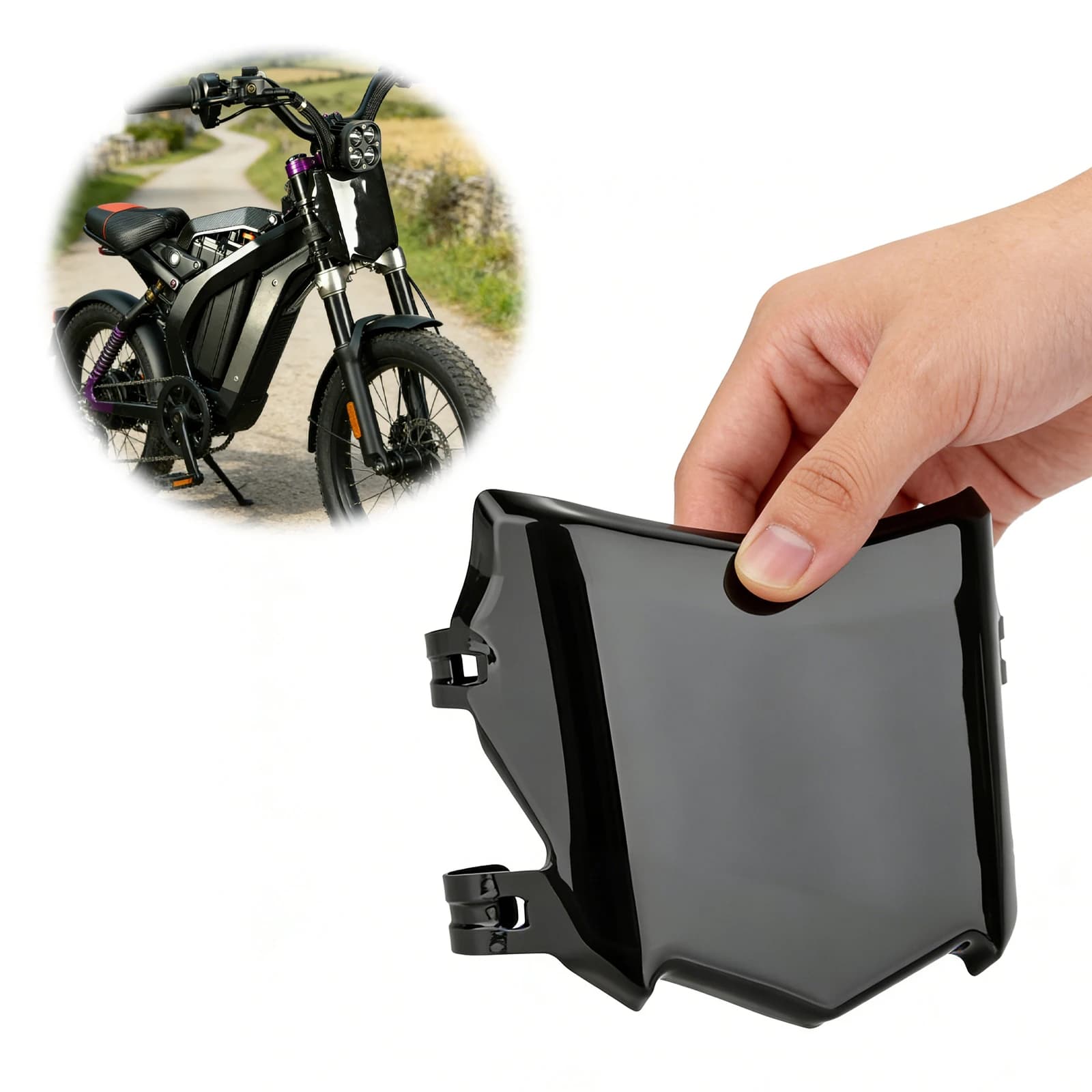 Piastra di ricambio universale con fascette stringicavo, design unico, piastra protettiva leggera per Ebike Surron Light Bee Talaria Sting