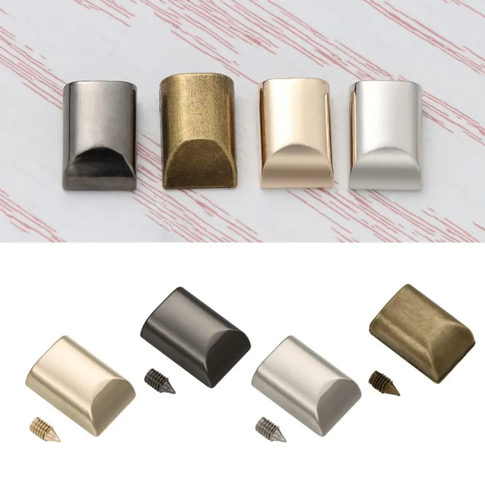 10 pezzi tappo con cerniera in metallo con cerniera Clip per coda di arresto testa per tappo a coda con vite borsa fai da te Hardware in pelle artigianato in pelle