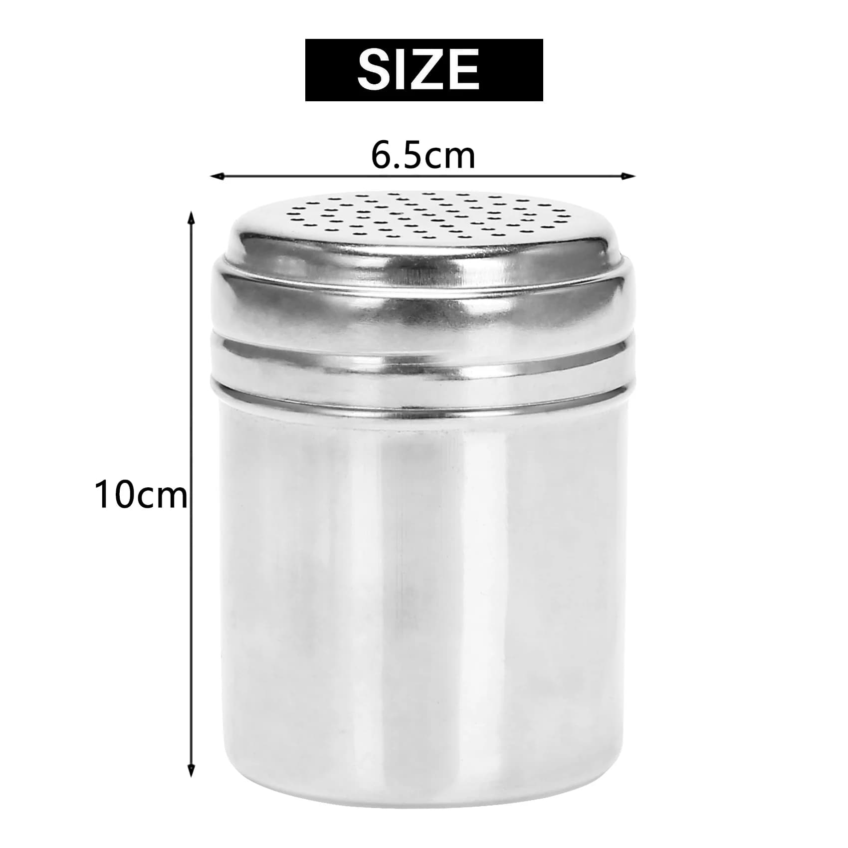 [Promotions](Set of 2) Dredge Shakers 10 oz, Stainless Steel Spice Shakers Baking/Cooking