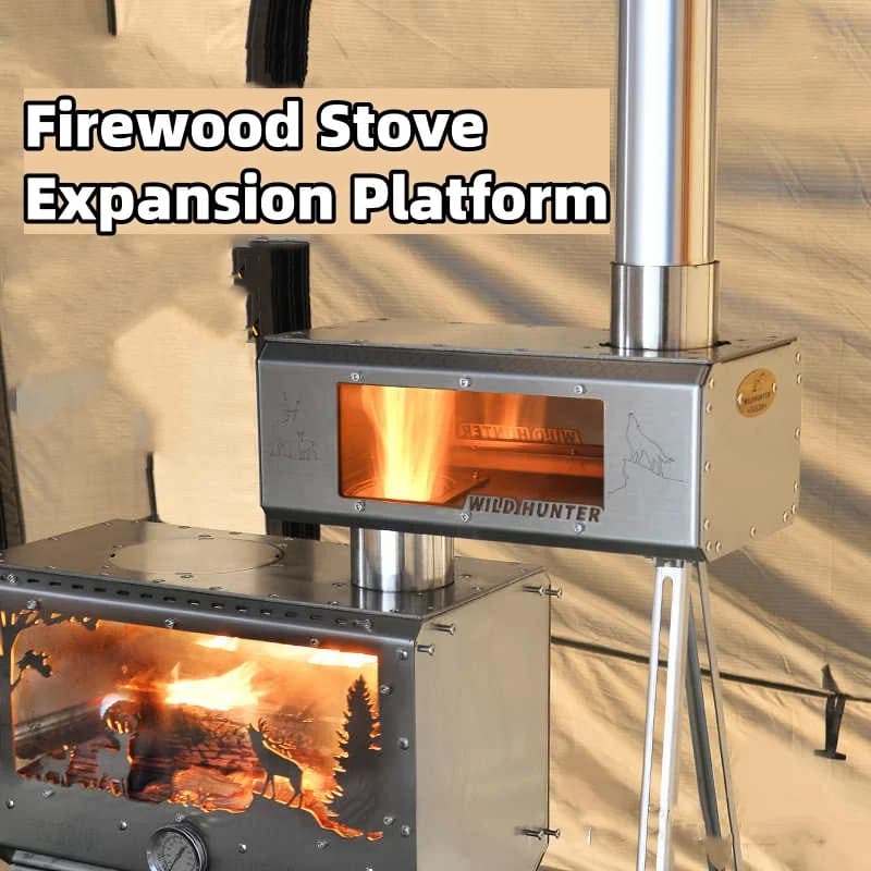 Anti Mars Magic Cube Wood Camping Stove Fire Observation on 2 sides and heating Expansion cooking platform for fireplace transfer