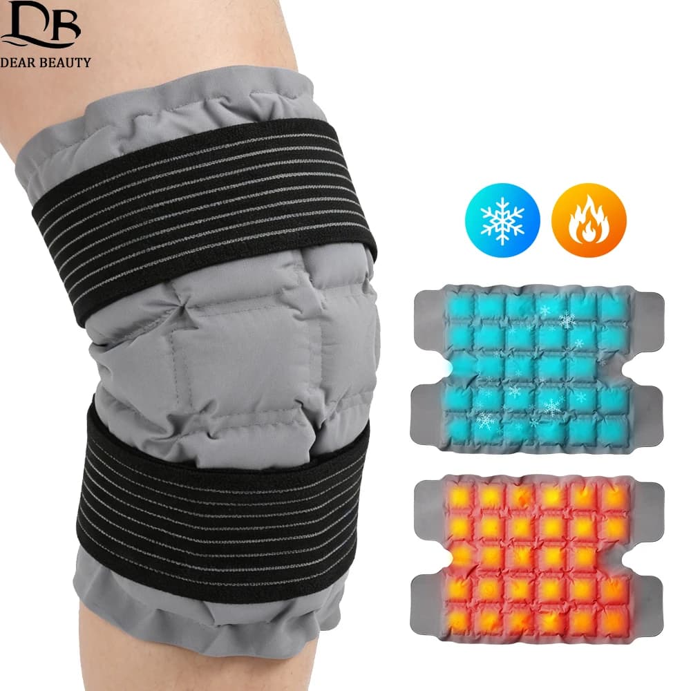 Impacco di ghiaccio per ginocchio, autoassorbente, riutilizzabile, con gel caldo/freddo, impacco di ghiaccio grande per alleviare il dolore alle articolazioni del ginocchio dopo interventi chirurgici e infortuni sportivi