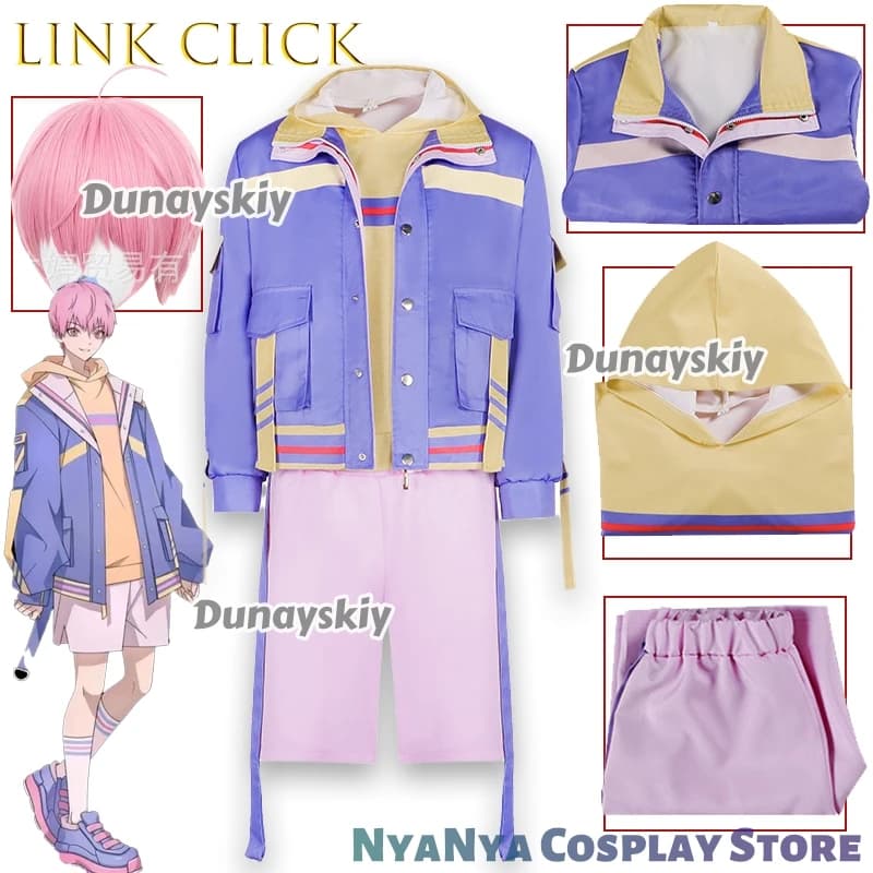 Link Click Siv Tianchen Li Cosplay disfraz Abbigliamento sportivo casual Personaggio anime Outfit Cappotto Felpa con cappuccio Parrucca Set Uniforme Festa di Halloween