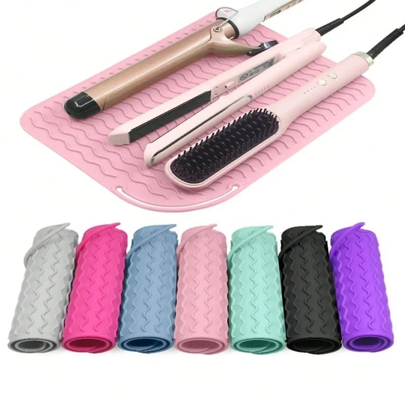 New Silicone Mat Heat Resistant Plus Size, Travel Laptop, Protective Cover for Iron Hair and Hair Plate