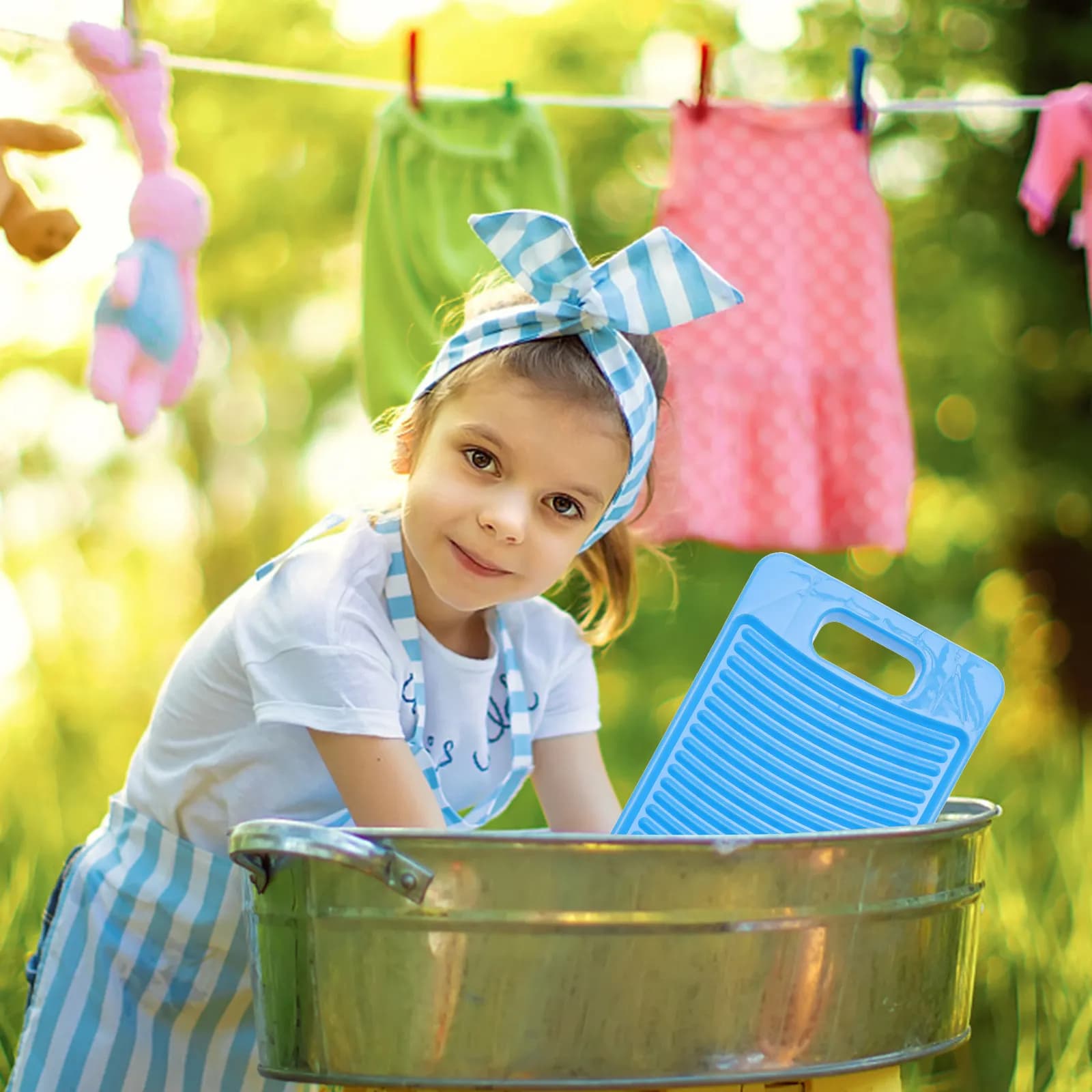 Tavola da bucato in plastica antiscivolo verde per lavaggio a mano domestico, biancheria intima per bambini, portatile, compatta, a risparmio idrico ed elettrico, creativa