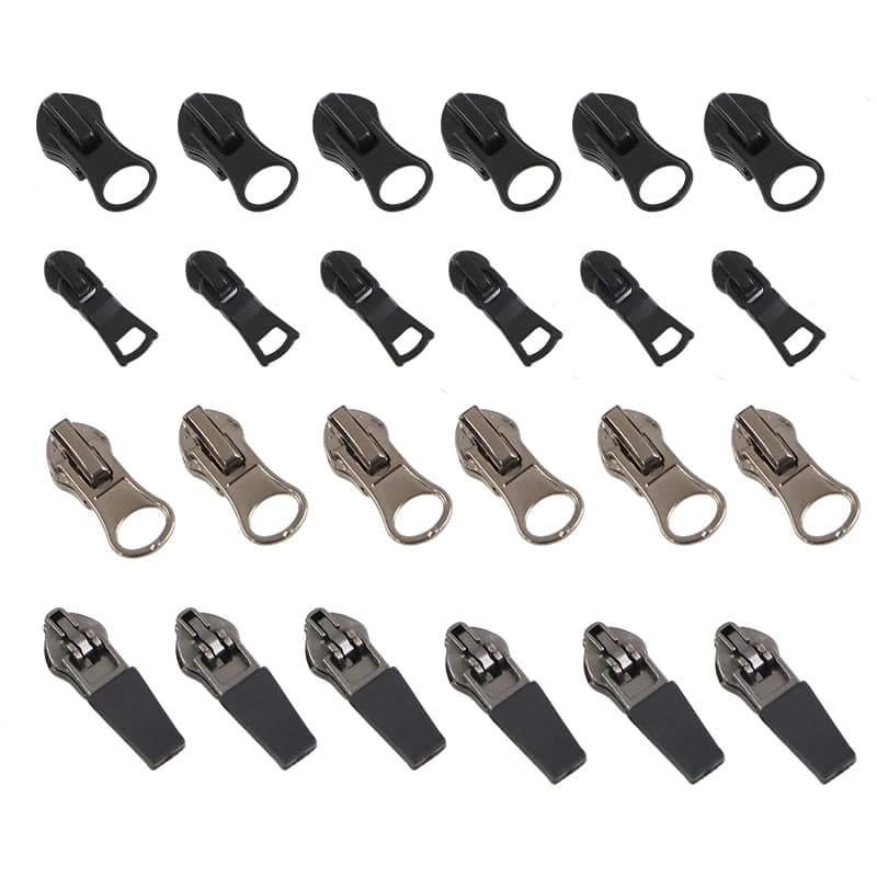 20/30 pezzi cursore cerniera impermeabile per cerniere in nylon nastro cappotto cerniere per borse tira chiusura tascabile estrattori con cerniera inversa kit di riparazione fai da te