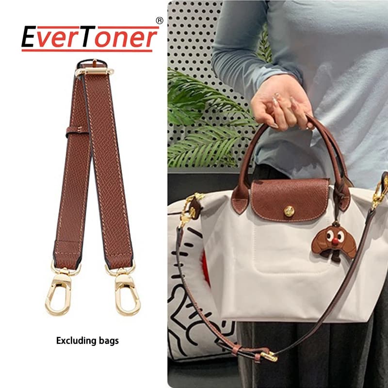 EverToner Long-term bag shoulder strap Adjustable leather strap with modified shoulder strap with free punching