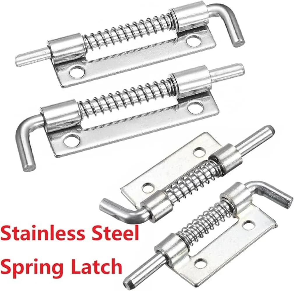 Spring Loaded Latch Pin 304 Stainless Steel Silver Window Cabinet Hinges Security Door Bolt Latch For Household Hardware