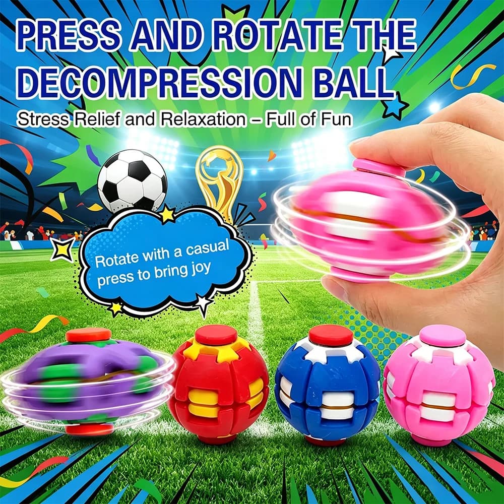 Mini Palm Fidget Spinner Ball Multicolor Press Rotation Design Stress Relief Educational Finger Toy Portable Daily Carry Gift