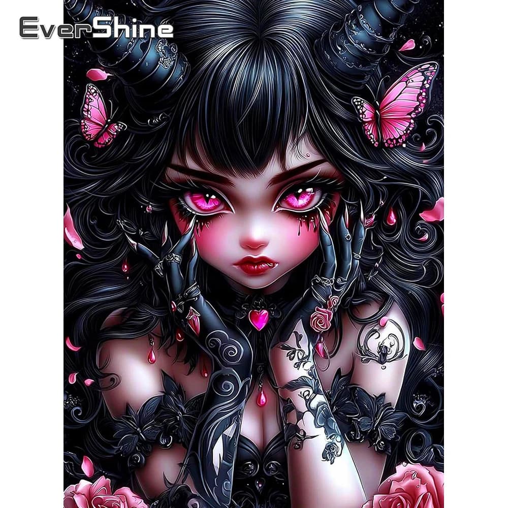 Evershine Diamond Mosaic Portrait Painting Girl Picture Of Rhinestones 5D DIY Art Embroidery Full Drill Square Child Gift