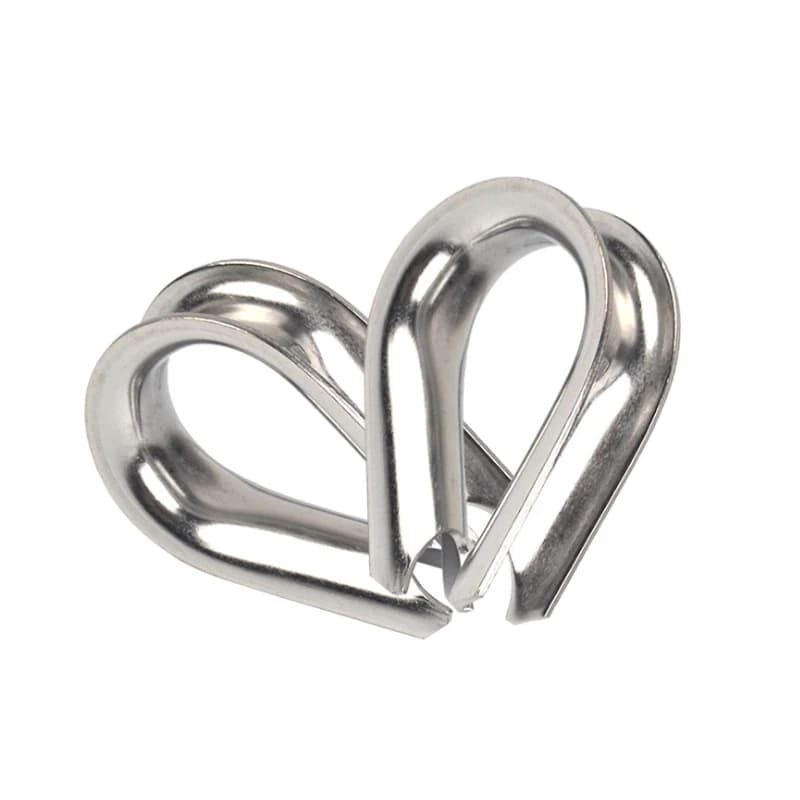 M1.5-M16 Anello di protezione per fune metallica Elementi di fissaggio Linea di ancoraggio Ditali Morsetto Verricello Anello metallico Acciaio inossidabile 304