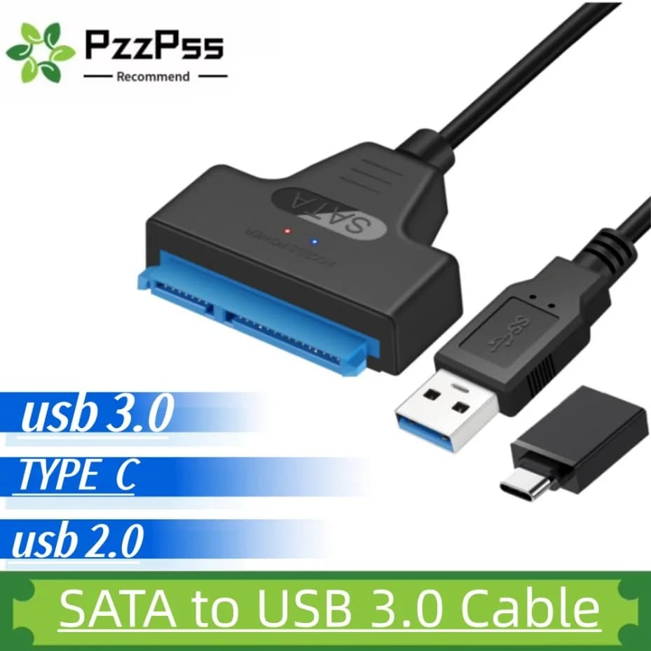 Cavo Adattatore da SATA a USB 3.0 Compatibile con HDD e SSD da 2.5 Pollici, Convertitore Esterno per Dischi Rigidi
