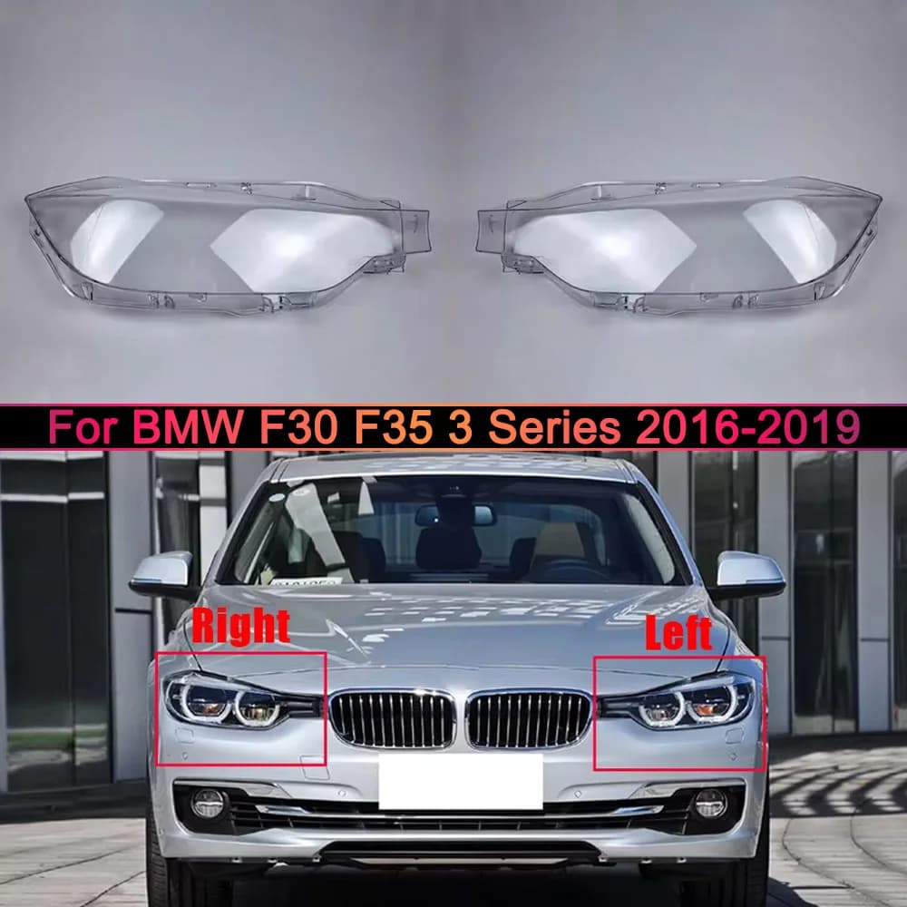 For BMW F30 F35 3 Series 2016 2017 2018 2019 Configuration Headlight Shell Headlamp Transparent Lampshade Cover Lens Plexiglass