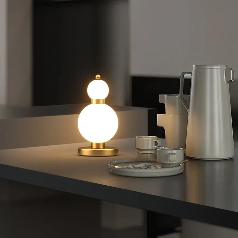 Lampade da Comodino in Rame Stile Nordico, Luci LED per Soggiorno, Studio, Hotel, Ristorante, Lampade da Scrivania Creative Postmoderne a Forma di Zucca