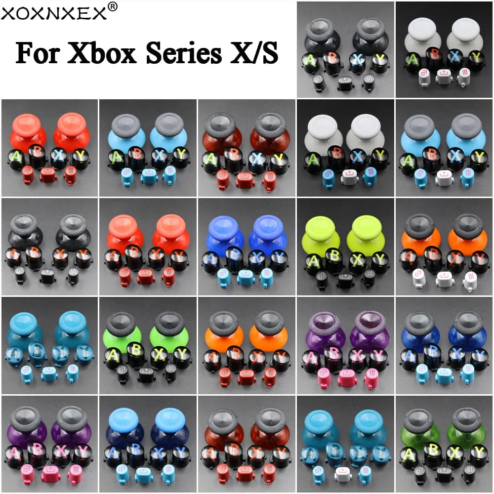 1Set Per XBox Serie XS Core Controller Thumbsticks Caps ABXY Visualizza Menu Condividi Bottoni Mod Kit di Sostituzione Gamepad Parti di Riparazione