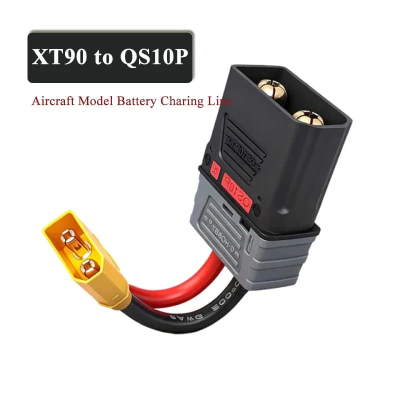 QS10P a XT90 Linea di ricarica della batteria Macchina per la protezione delle piante Modello di aereo Cavo adattatore di alimentazione Cavo connettore drone da C14 a QS10P