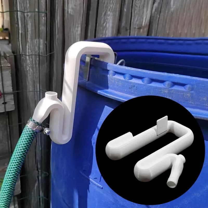 Nuovo Connettore per Tubi di Trasferimento e Troppopieno Acqua Piovana, Set Tubo Sifone Autoadescante, Scarico e Riempimento Automatico Senza Alimentazione per Casa Giardino Garage