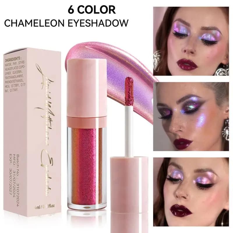 6 colori Diamond Shiny Liquid Eyeshadow Eye Glitter Makeup Liquid Fine Shimmer High Light Eyeshadow Long Lasting Eye Shadow