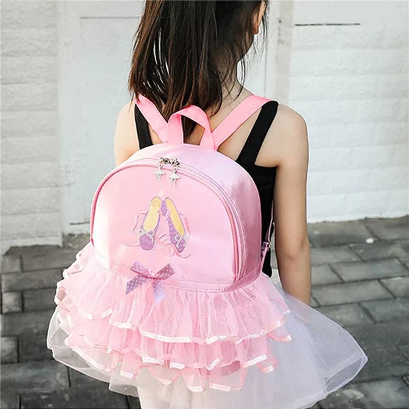 Borsa da balletto per bambini per ragazza Borsa da ballo per ballerina per bambini Zaino da ballo rosa Borse da ballo per balletto per ragazze Zaino da scuola per bambini