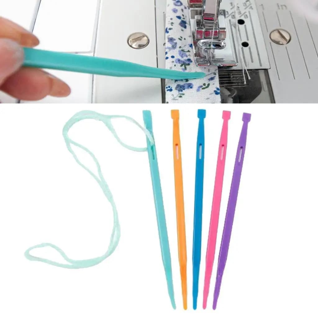 5xBig Eye Sewing Bent Tip Yarn for Stringing Needlework Crafts